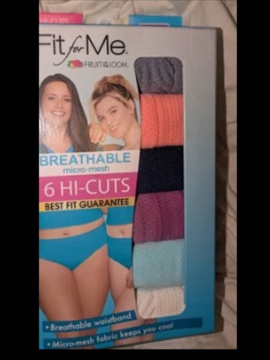 Fruit of the Loom Other - 6 Pack Fuit of the Loom Fit for Me Hi Cuts Breathable Micro Mesh Panties 5X